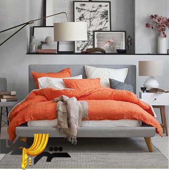 رنگ نارنجی اتاق خواب