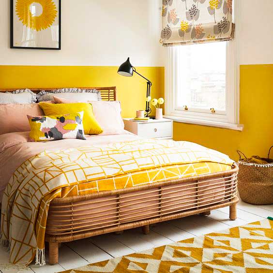 رنگ زرد برای اتاق خواب دختر